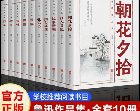 正版 10册鲁迅全集正版无删减经典作品集原...