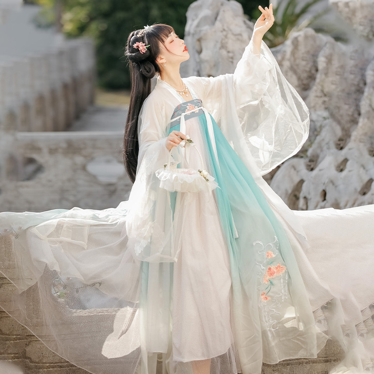 花神赋汉服沧海赋中国风夏季仙气樱花飘逸古风...