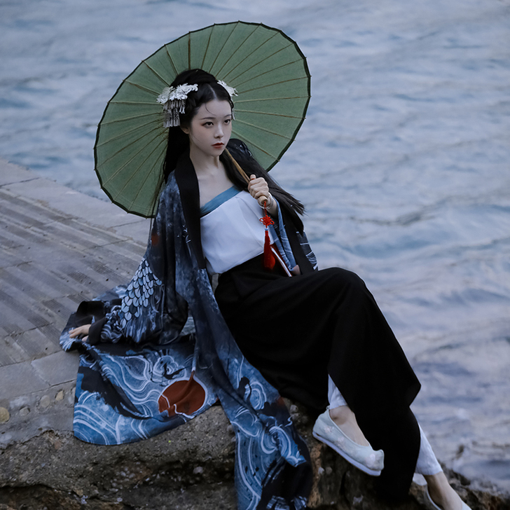 【出汉服】七月夕 天衢褙子尺码L，已经绝版...