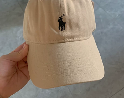 小马标polo欧美ins男女款刺绣软顶棒球...