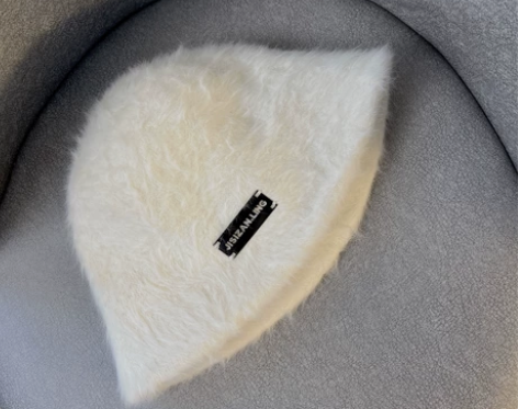 韩国铁标兔毛渔夫帽子女秋冬显脸小百搭保暖遮...