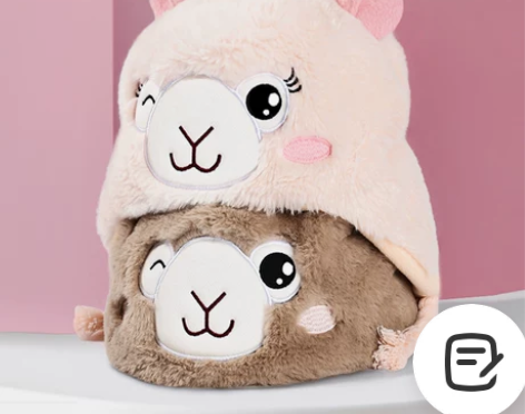 卡蒙卡通毛绒帽男加厚护耳帽女孩可爱百搭儿童...