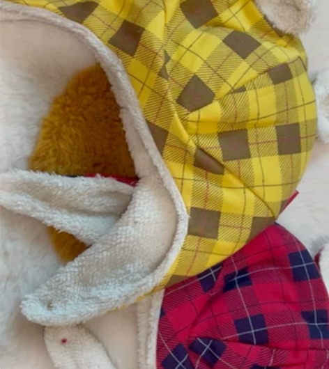 宝宝毛绒帽儿童冬天帽子加绒护耳帽全新日本购...