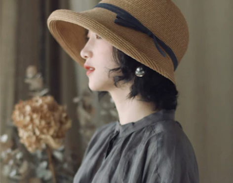 ❤️赫本风遮阳帽女可折叠   盆帽文艺渔夫...