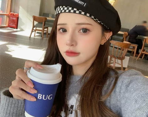 大头围黑色贝雷帽女夏季薄款ins日系网红棋...