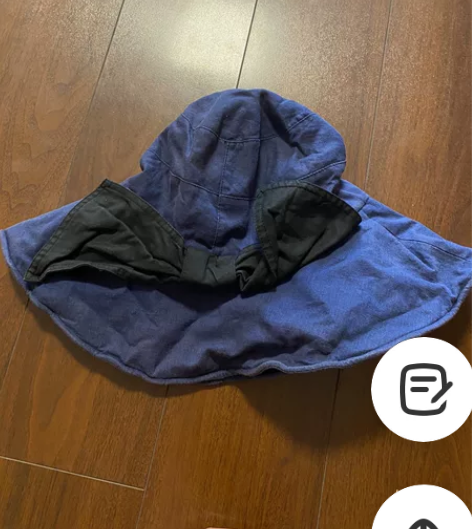 日代购买的uv防晒帽。深蓝色如图 感兴趣的...