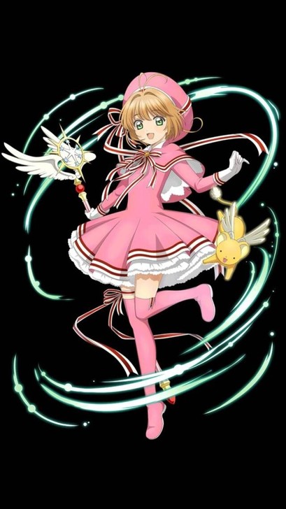 『出租』火花动漫小樱透明卡牌篇粉红战斗服c...