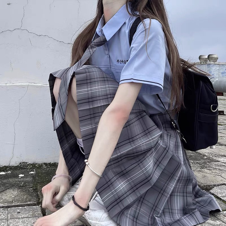 求购少也眼 解药 原创JK格裙灰格短裙百褶...