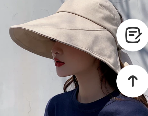 日本UV防晒帽子女韩版百搭遮脸大檐网红渔夫...