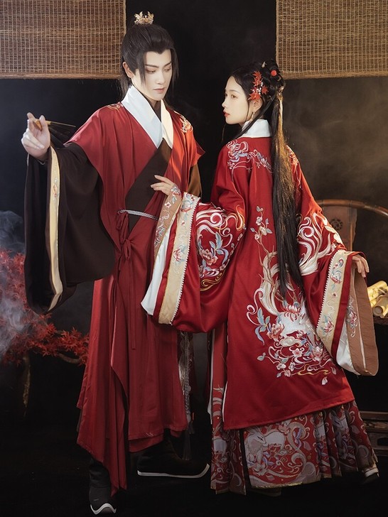 出画扇联名耀春乘黄联名款婚服男款道袍两件套