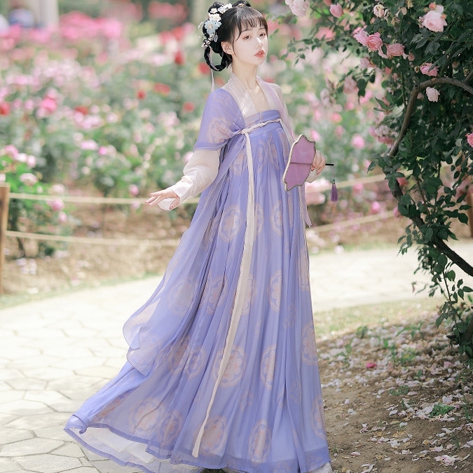 出社梦唐原创唐制汉服女正品中国风齐胸襦裙夏...