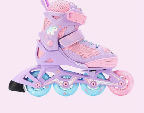 迪卡侬溜冰鞋儿童初学者中大童轮滑鞋女童滑冰...