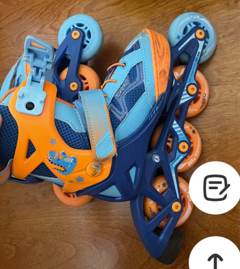 迪卡侬溜冰鞋儿童初学者轮滑鞋女童男童滑冰鞋...