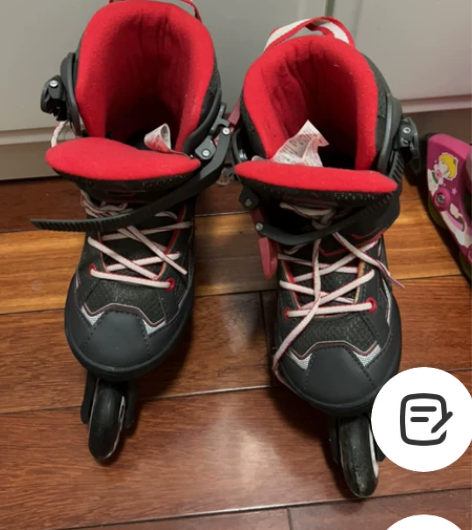 迪卡农直排轮滑鞋，号码在图片有！8成新 穿...