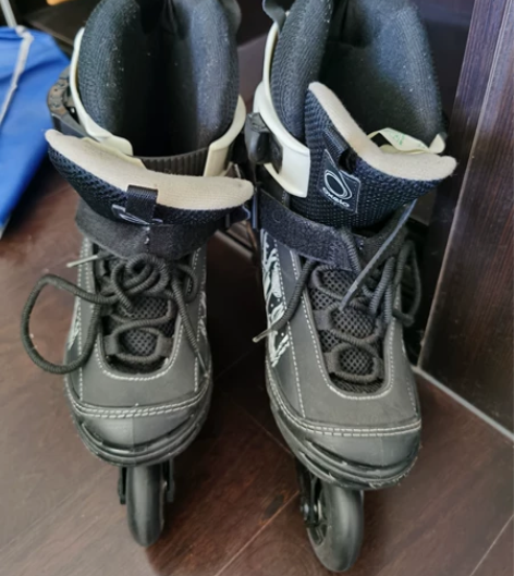 迪卡侬成人初学者溜冰鞋 旱冰鞋专业休闲直排...