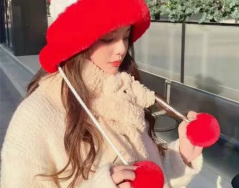 加绒毛线帽 雷锋帽 骑车戴嘎嘎保暖 适合冬...