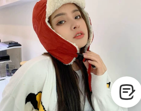 ins甜酷显脸小飞行帽女冬天加厚保暖字母雷...