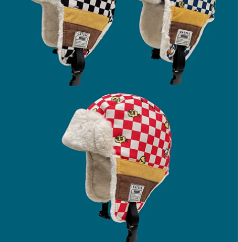 火拼节：低价处理全新户外棋盘格雷锋帽男女潮...