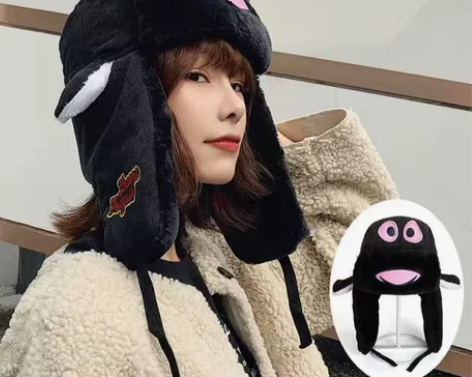 帽子女士秋冬雷锋帽防寒韩版可爱电动车防风骑...