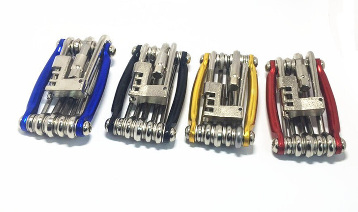 自行车彩色11合1多功能组合修车工具带T2...