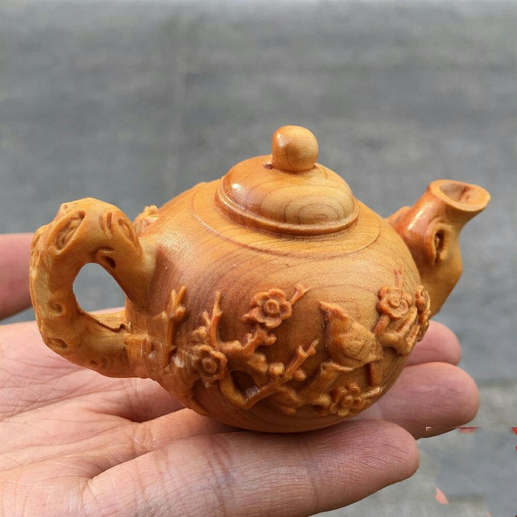 崖柏木把把壶木雕挂件手玩把件实木摆件文玩喜...