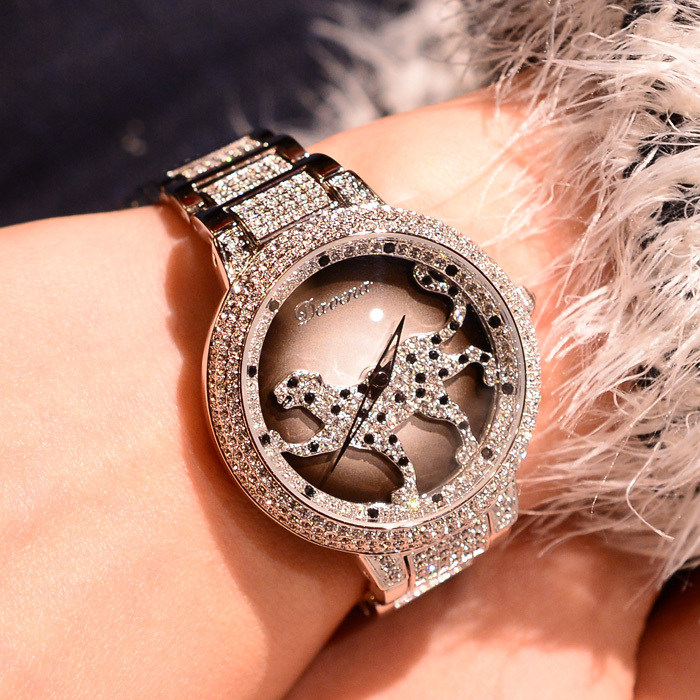 正品蒂玮娜davena帅气大表盘转运豹子高...