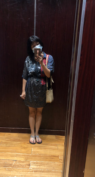 裙身高156，体重105。