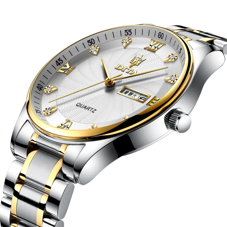 迪塔品牌商务腕表 男士防水石英表非机械表