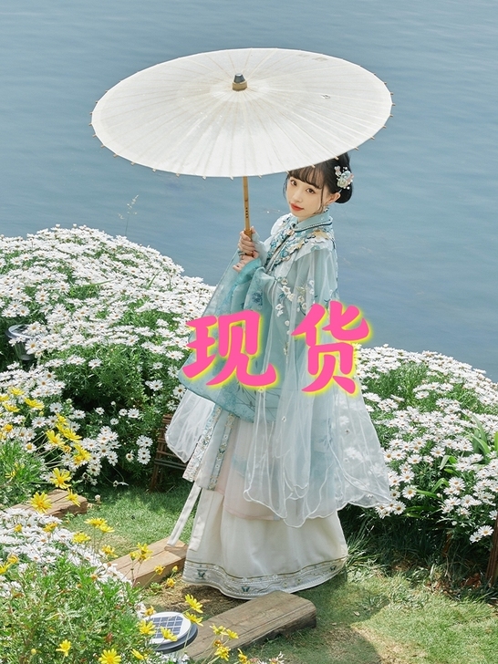 十三余小豆蔻儿[蝶扇仙]立领对襟衫主腰褶裙...