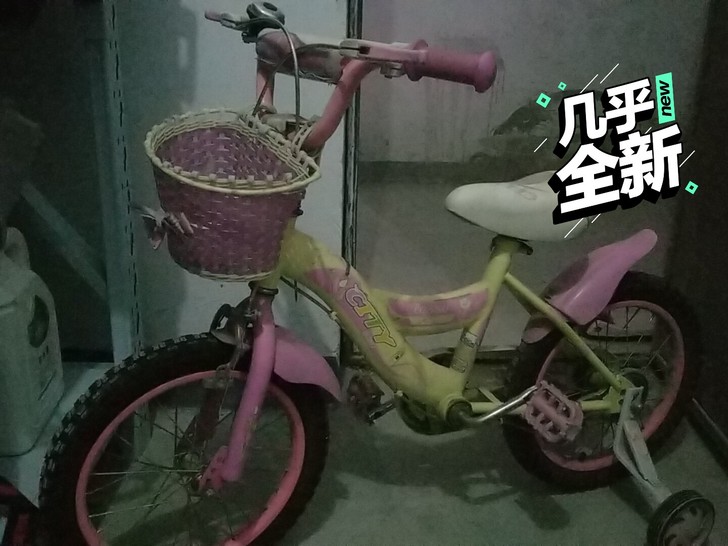 都市贝贝儿童自行车，买来几乎没骑过，放的久...
