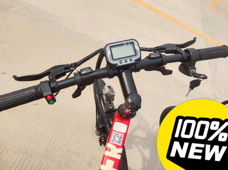 正步电动山地车 黑红色