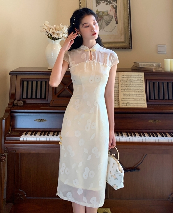 2021夏季新款旗袍改良版连衣裙女年轻时尚...
