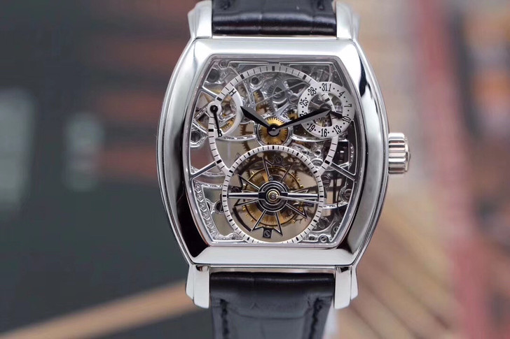 江斯丹顿30067铂金镂空陀飞轮