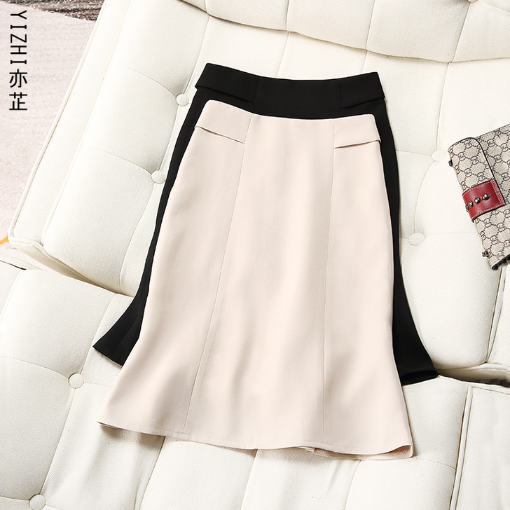 鱼尾裙半身裙女春夏2021新款一步裙中长款...