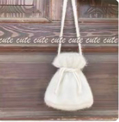 没烦恼很幸福 毛绒包/毛线包/元宝包