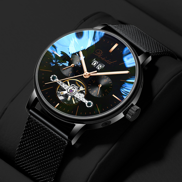 超薄夜光瑞士氚气黑科技十大品牌手表男士机械...