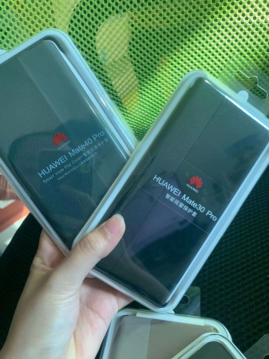 华为mate40pro原装手机壳皮套智能视...