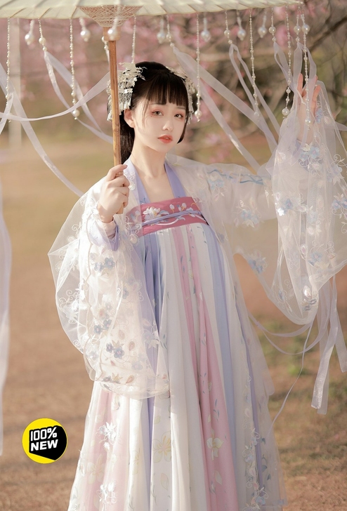 【樱洛】茗月萱齐胸襦裙套装汉服女刺绣正品春...