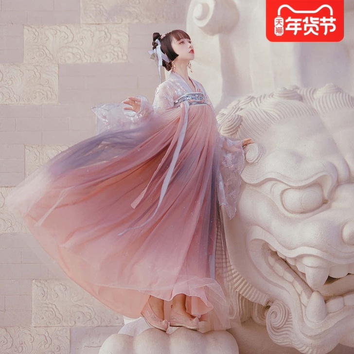 花神赋汉服中国风仙气学生飘逸古风女装超仙齐...