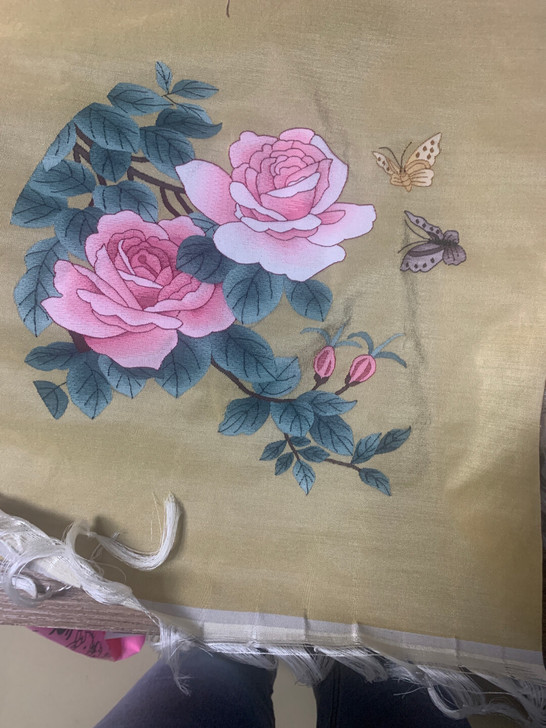 特惠缂丝片精品宋代名画牡丹蝴蝶密底复古