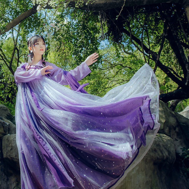 辰莲鱼梦汉服女秋冬中国风仙气飘逸古##am...