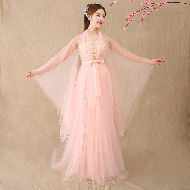 一次都没穿cos白浅同款三生三世古装襦裙仙...