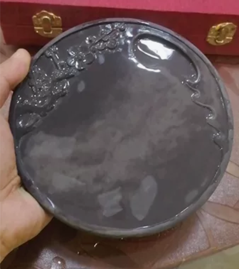 端砚坑仔砚鱼脑冻行囊砚随型砚台 端砚上三坑...