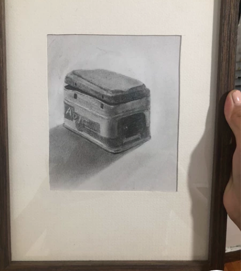 铅笔素描：《The old box》 尺寸...