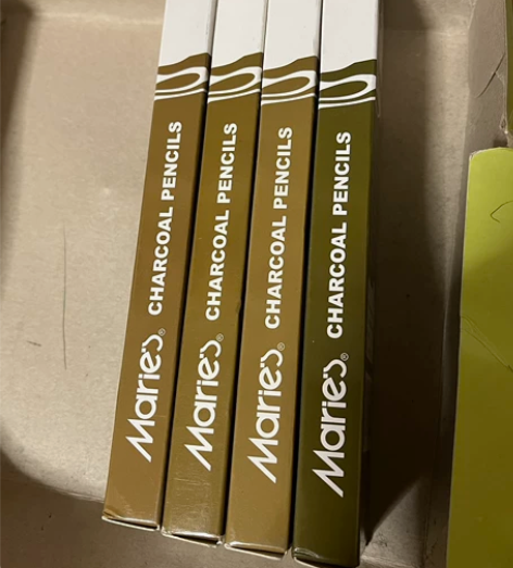 素描速写炭笔 三盒硬性一盒软性 12支装