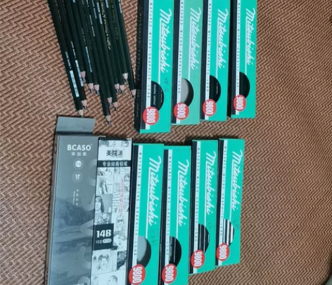 【包邮】日本原装进口三菱六棱素描铅笔10B...