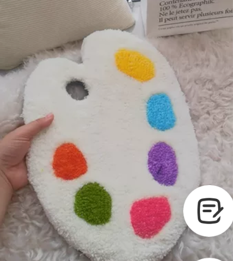 Tufting作品  调色盘 可做拍照道具...