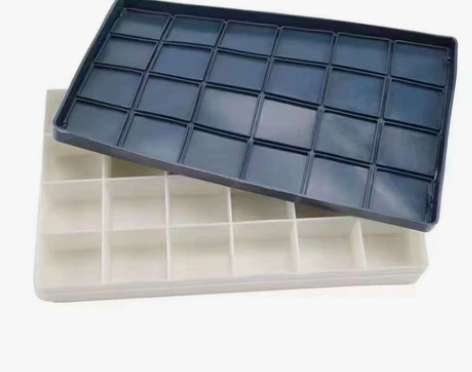 加深款软盖调色盒橡胶盖调色格颜料盒 24格...