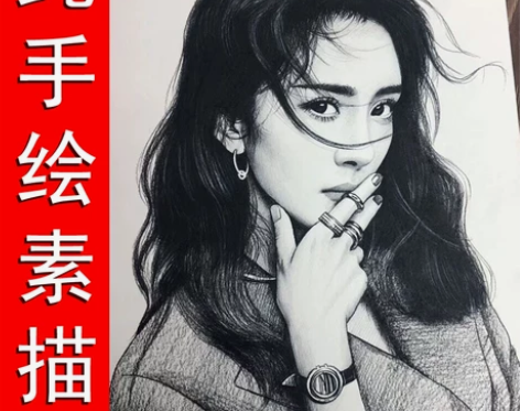 素描画像定制纯手绘彩铅人物画代画肖像画真人...