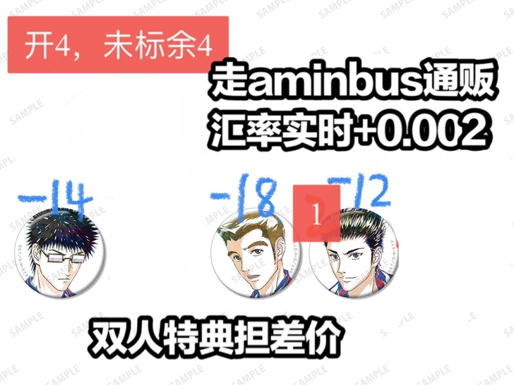 网球王子 青学 水彩 吧唧 乾贞治 桃城武...